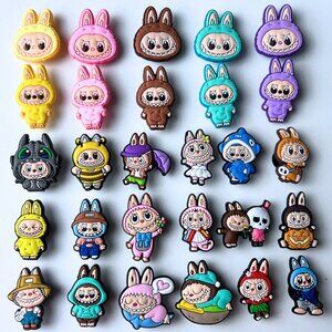 Labubu Crocs Charms - Cute Shoe Charm - PVC Charms - Labubu Crocs Charm Themed